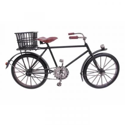 MNK Home 1510E-5343 Dekoratif Metal Bisiklet Sepetli